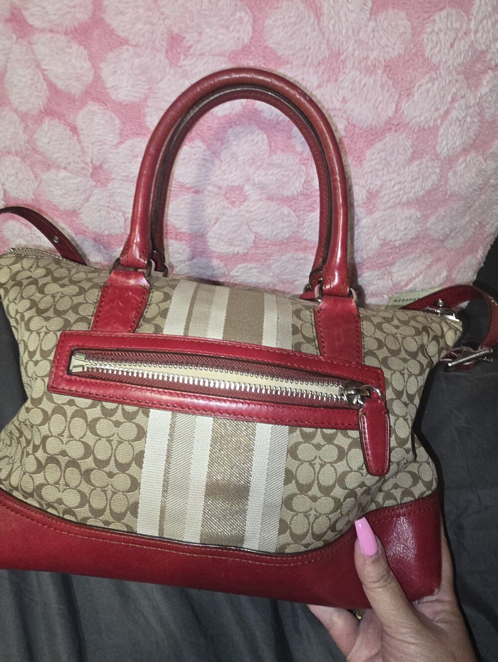 vintage Coach Legacy Signature Stripe Molly satchel - Picture 4 of 7